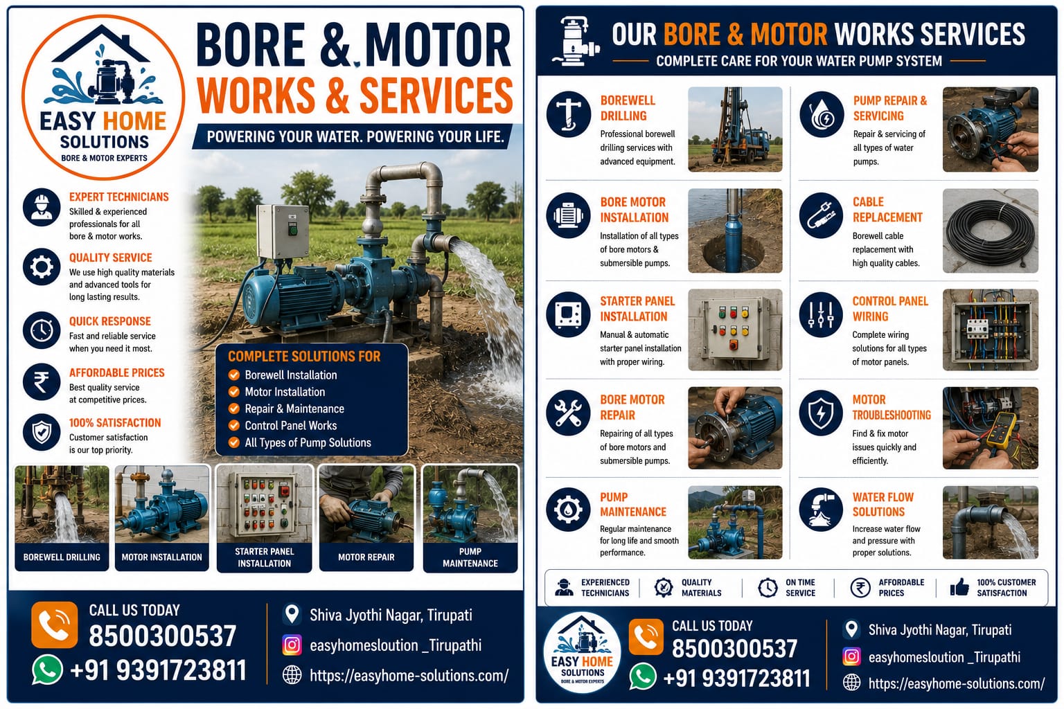 Bore and motor works — drilling, pump installation and repair